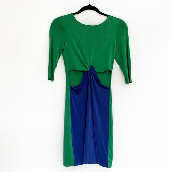 Colour Block Slinky Dress - Picture 2 of 3